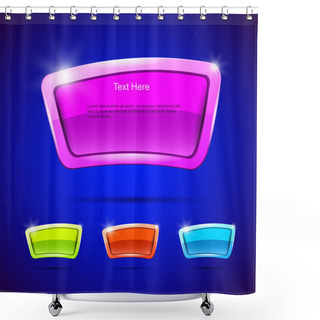 Personality  Vector Glossy Banners Vector Illustration  Shower Curtains
