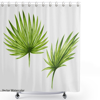 Personality  Palm Trees Leaves Shower Curtains