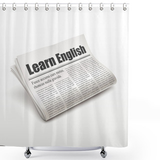 Personality  Learn English Words On Newspaper  Shower Curtains