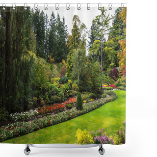 Personality  Walking Paths In Sunken Garden Shower Curtains