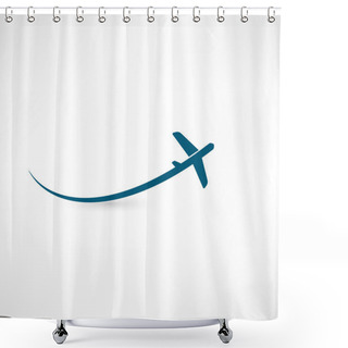 Personality  Airplane Symbol Shower Curtains
