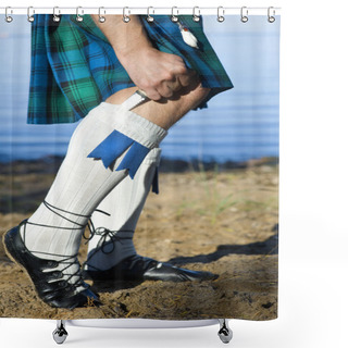 Personality  Legs Of The Man In Kilt Shower Curtains
