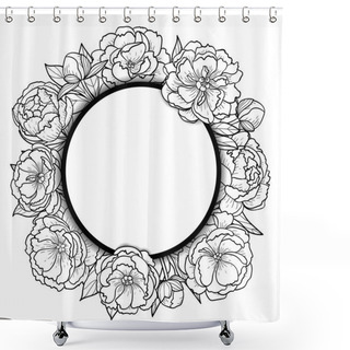Personality  Peonies Mock Up Shower Curtains