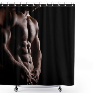 Personality  Strong Athletic Man Shower Curtains