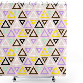 Personality  Abstract Geometric Vector Pattern Shower Curtains