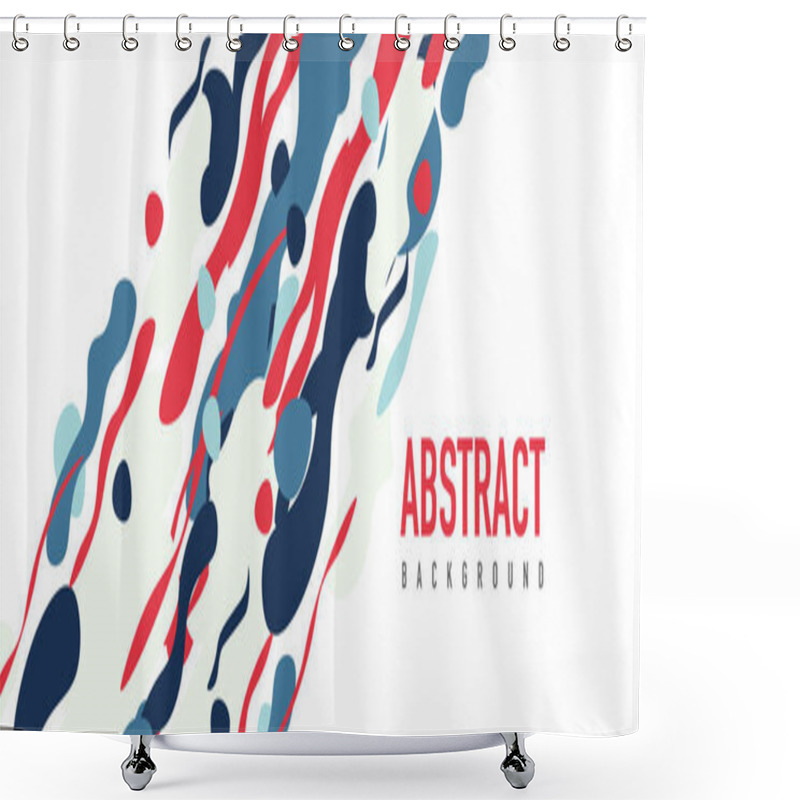 Personality  Trendy liquid style shapes abstract design, dynamic vector background for placards, brochures, posters, web landing pages, covers or banners shower curtains