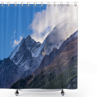 Personality  Pennine Alps In Switzerland Shower Curtains