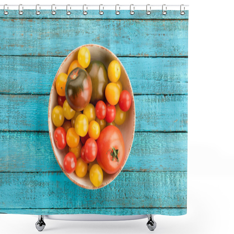 Personality  Tomatoes In Bowl On Table Shower Curtains