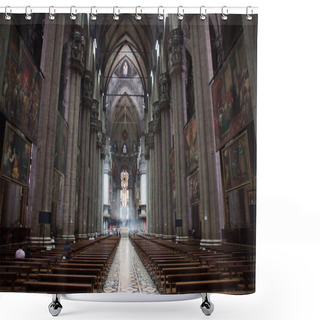 Personality  Interior View Of Milan Cathedral Shower Curtains
