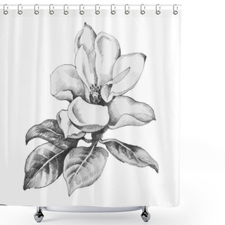 Personality  Beautiful Monochrome Flower Shower Curtains