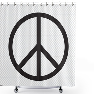 Personality  Peace Sign Icon Shower Curtains