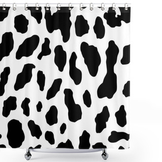 Personality  Seamless Vector Background. Simple Cow Print. Shower Curtains