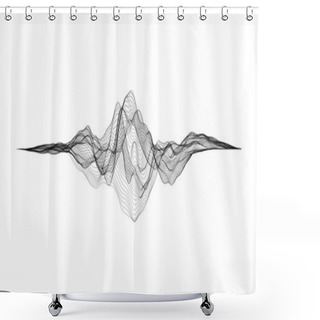 Personality  Futuristic Hud, Ui Vector Grid. Music Sound Waves Set. Audio Digital Equalizer Technology, Pulse Musical. Shower Curtains