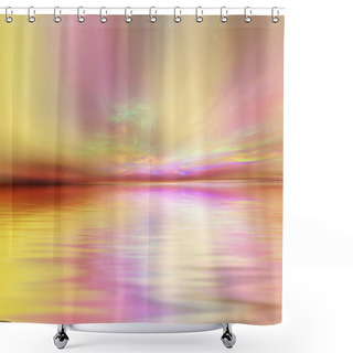 Personality  Fractal Sunrise Shower Curtains