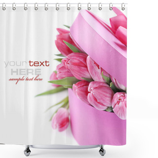 Personality  Pink Tulips Shower Curtains