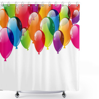 Personality  Color Balloons Shower Curtains