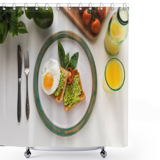 Personality  Breakfast Shower Curtains