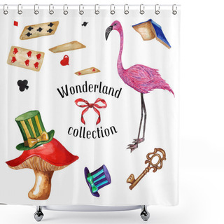 Personality  Alice In Wonderland Vintage Collection Shower Curtains