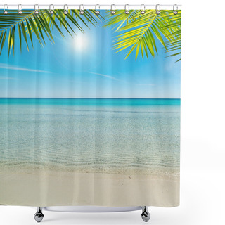 Personality  Beach Under A Shining Sun Shower Curtains