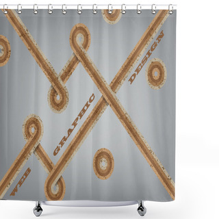 Personality  Abstract Retro Background Shower Curtains