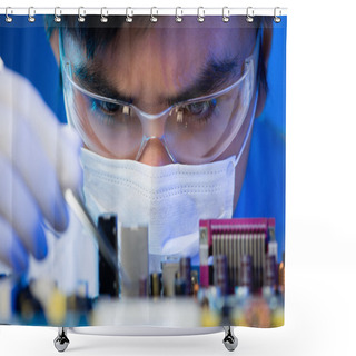 Personality  Electronic Engineer At Work Shower Curtains