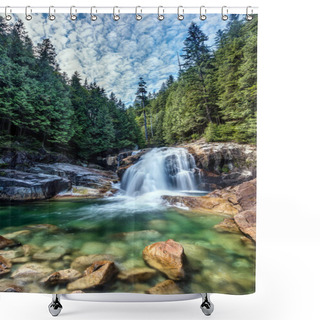 Personality  Some Cool Clouds At Lower Falls In Golden Ears Provincial Park, British Columbia, Canada. Shower Curtains