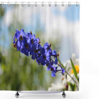Personality  Delphinium Shower Curtains