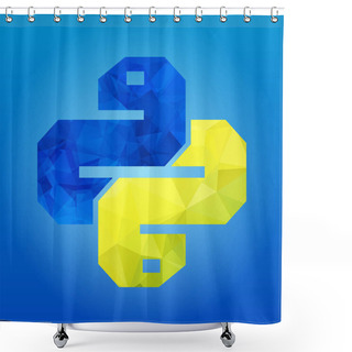 Personality  Two Snakes Icon Isolated On Blue Background. Trendy Boa Vector Symbol For Web Site Design Shower Curtains