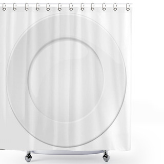 Personality  Empty White Plate Shower Curtains