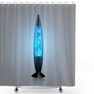 Personality  Vector Blue Lava Lamp Shower Curtains