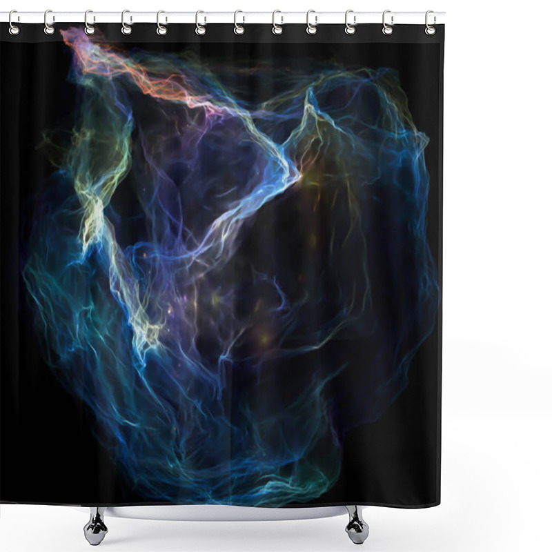 Personality  Virtual Mind Particle Shower Curtains