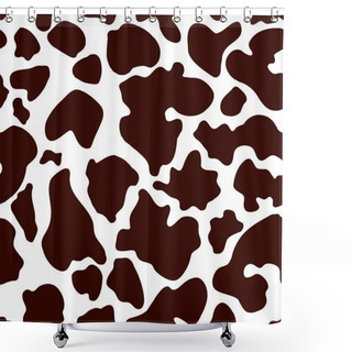 Personality  Seamless Cow Pattern. Cow Background, Cow Skin Pattern, Animal Hide Shower Curtains