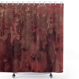 Personality  Full Frame View Of Dark Red Cracked Wall Textured Background    Shower Curtains