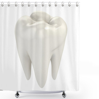 Personality  Tooth 3d Illustration Shower Curtains