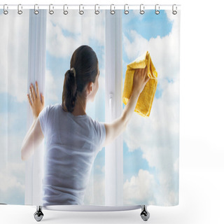 Personality  Washing Windows Shower Curtains