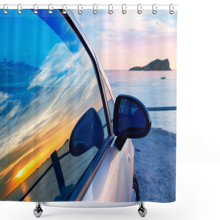 Personality  Ibiza Cala Conta Conmte In Window Car Glass Shower Curtains