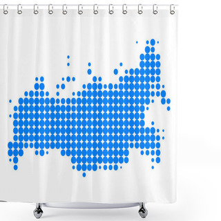 Personality  Map Of Russia Shower Curtains