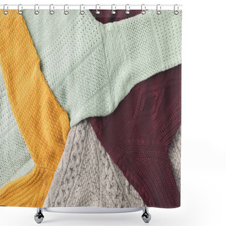 Personality  Warm Knitted Sweaters Shower Curtains