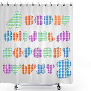 Personality  Alphabet Quilt And Old Fashioned Baby Blanket Design Shower Curtains