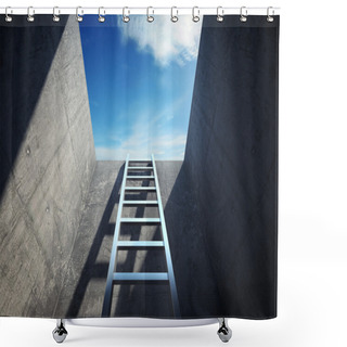 Personality  Ladder Leading Up Shower Curtains