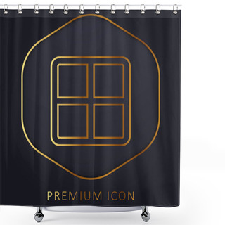 Personality  All Golden Line Premium Logo Or Icon Shower Curtains