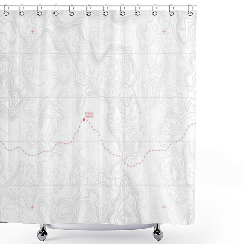 Personality  Lie Of The Ground Vector Shower Curtains