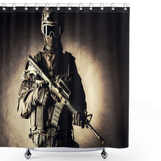Personality  Spec Ops Police Officer SWAT Shower Curtains