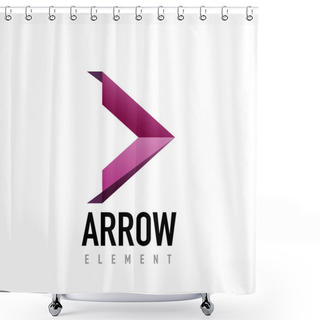 Personality  Vector Arrow Geometric Design Logo Shower Curtains