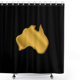 Personality  Australia Gold Plated Metalic Icon Or Logo Vector Shower Curtains