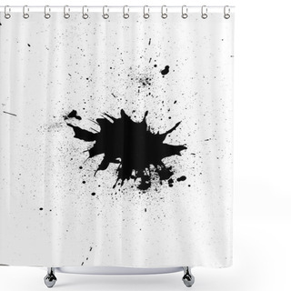 Personality  Black Paint Splatter Design Shower Curtains
