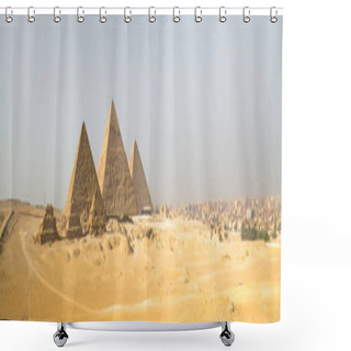 Personality  Giza Pyramids In Cairo, Egypt. Shower Curtains