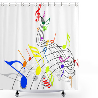 Personality  Music Theme Shower Curtains