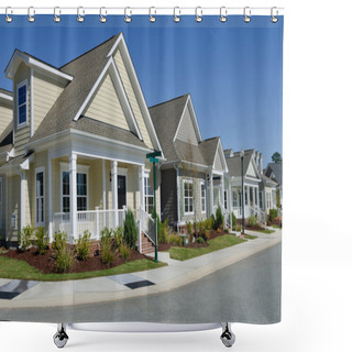 Personality  Street Of Residential Houses Shower Curtains