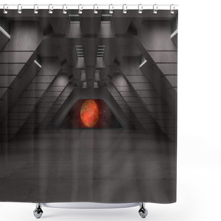 Personality  Science Fiction Interior Scene Shower Curtains